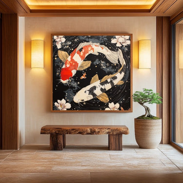 Koi Fish Acrylic Painting